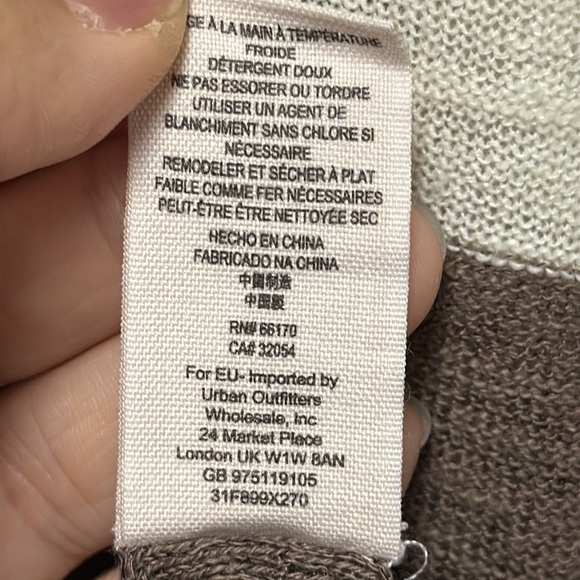 FREE PEOPLE FP Beach Brown and Cream Striped Women's Top Size Small - Picture 11 of 14